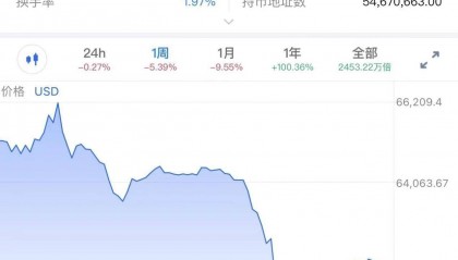 比特币暴跌，虚拟货币再遇重挫