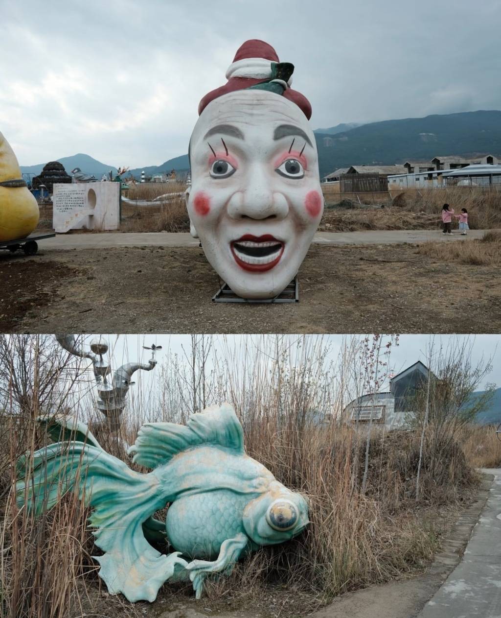 丽江一景区“人体蜈蚣”等作品被指观感不适，回应：已拆除
