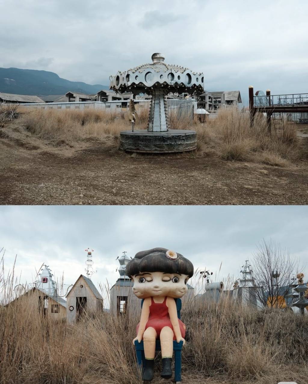 丽江一景区“人体蜈蚣”等作品被指观感不适，回应：已拆除