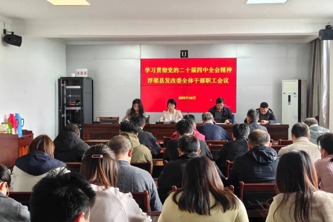 县发改委召开全体干部职工会议召开传达学习贯彻党的二十届四中全会精神